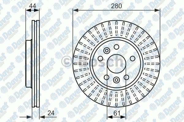 BOSCH 0986479611 Fren Diski On Havali 280mm Renault Megane Ii 2.0dci 04>  ####